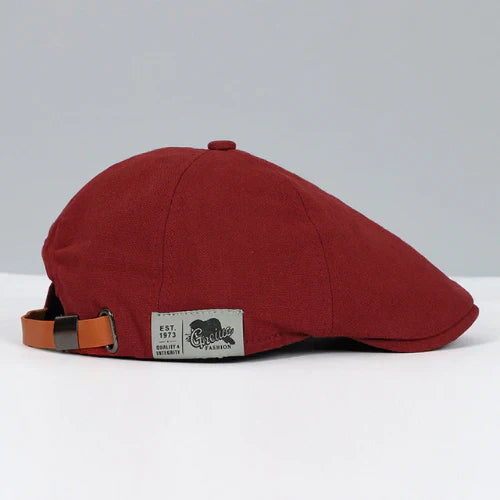 Casquette Plate Ajustable pour Hommes - Rouge