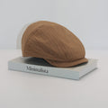 Casquette plate homme à rayures fines - Kaki