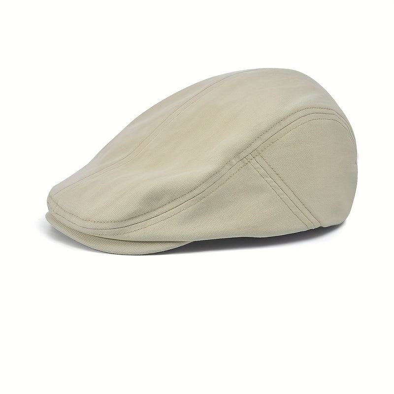 Casquette plate homme unie - Beige