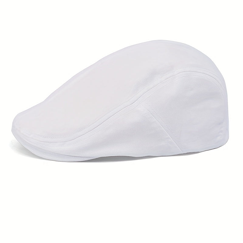 Casquette plate homme unie - Blanc