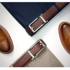 Ceinture en cuir à cliquet pour homme avec fermeture à pression – Style ajustable décontracté et formel - image 4