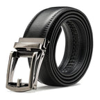 Ceinture en cuir à cliquet pour homme avec fermeture à pression – Style ajustable décontracté et formel - image 6