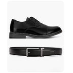 Ceinture en cuir à cliquet pour homme avec fermeture à pression – Style ajustable décontracté et formel - image 10