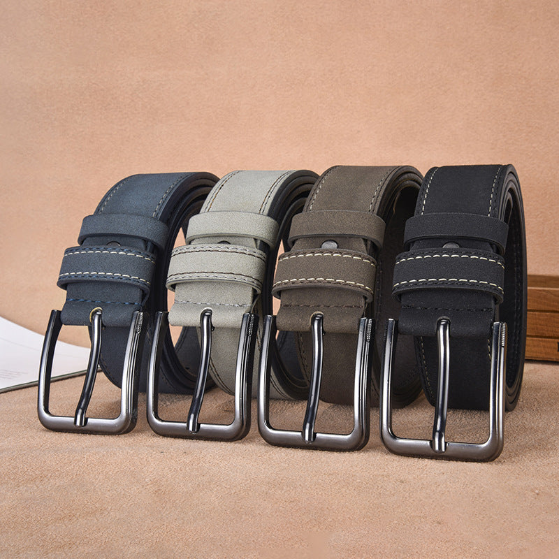 Ceinture en daim pour homme avec boucle ardillon – Style décontracté et professionnel résistant - image 1