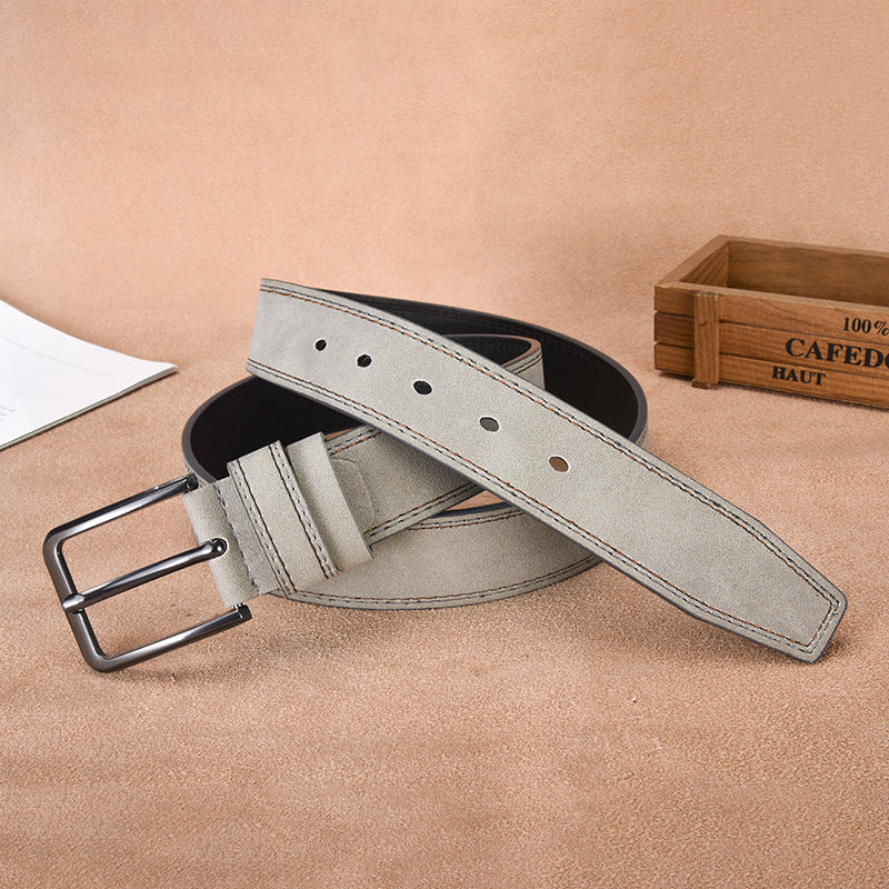 Ceinture en daim pour homme avec boucle ardillon – Style décontracté et professionnel résistant - image 4