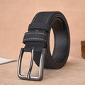 Ceinture en daim pour homme avec boucle ardillon – Style décontracté et professionnel résistant - Noir - 120cm