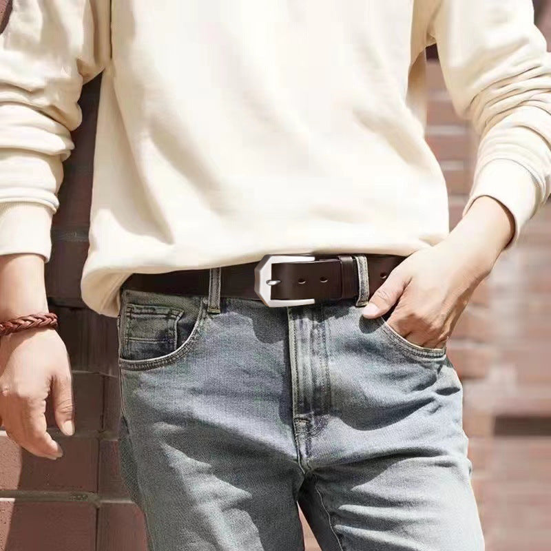 Ceinture en denim polyvalente décontractée et business pour homme – Accessoire élégant du quotidien - image 3