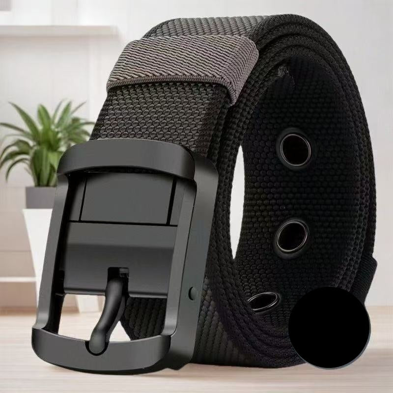 Ceinture en nylon rotative pour homme – Style polyvalent à boucle à ardillon double face - image 1