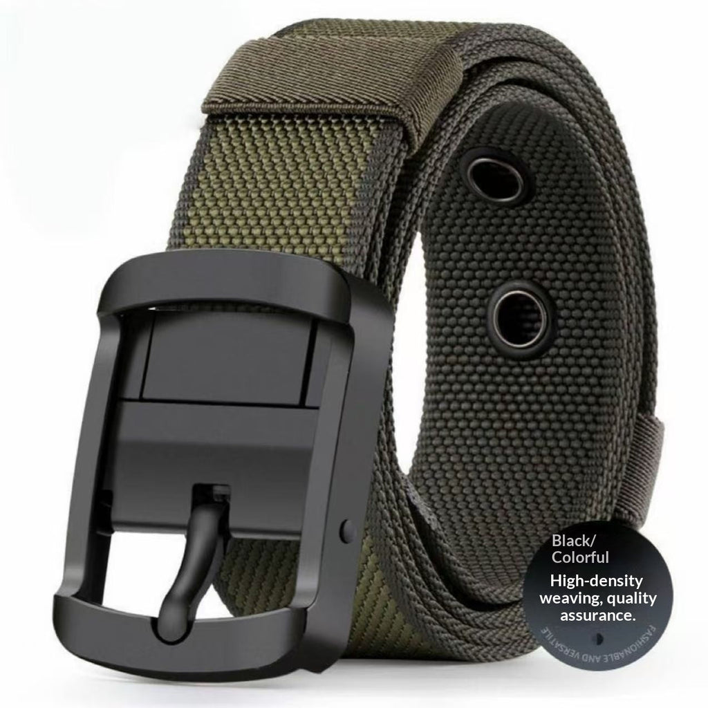 Ceinture en nylon rotative pour homme – Style polyvalent à boucle à ardillon double face - image 2