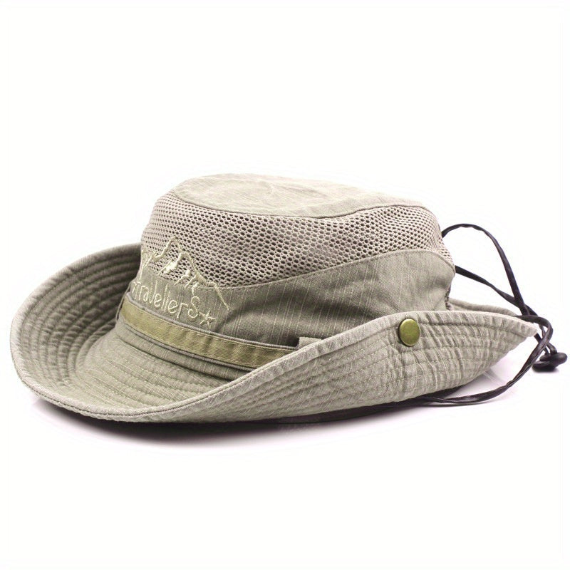 Chapeau de randonnée homme à large bord - Kaki