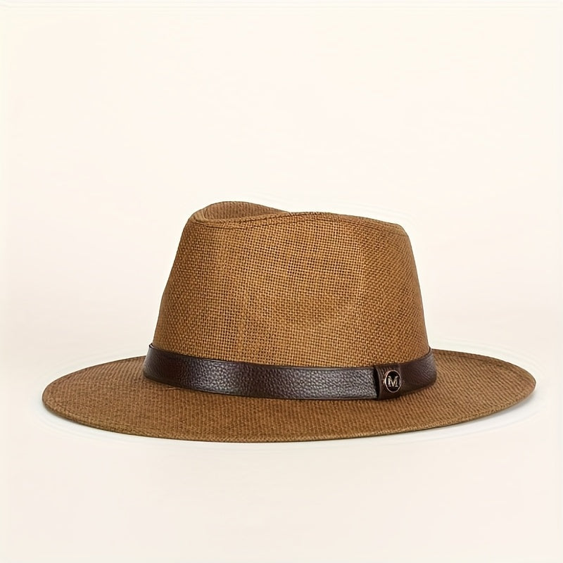 Chapeau fedora homme à large bord - Marron