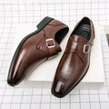 Chaussures de ville pour hommes avec boucle - Marron