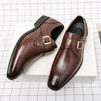 Chaussures de ville pour hommes avec boucle - Marron