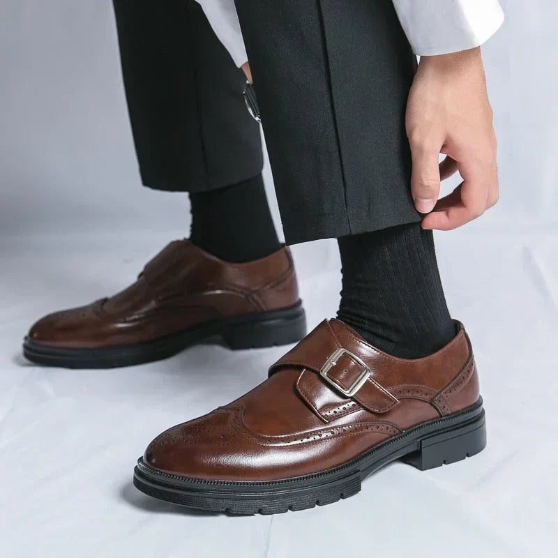 Chaussures habillées homme à boucle - Marron