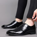 Chaussures habillées homme effet croco - Noir
