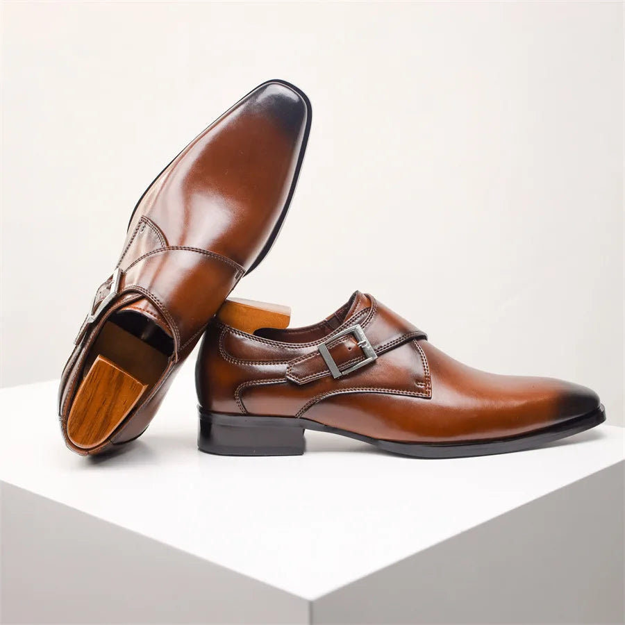 Chaussures homme à boucle bout allongé - image 3