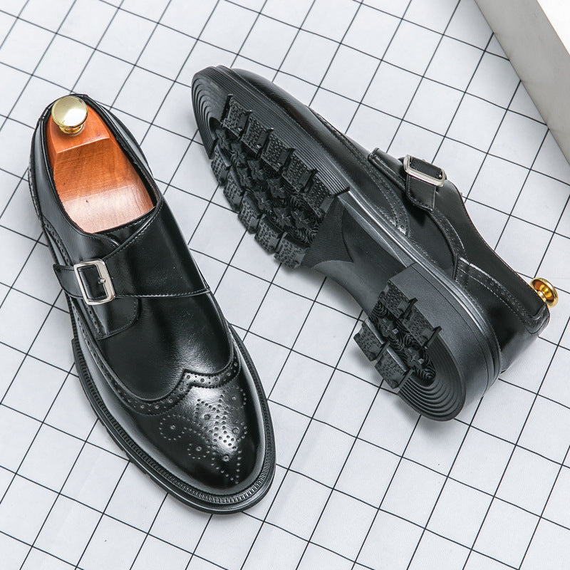 Chaussures homme à boucle perforées - image 6