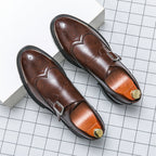 Chaussures homme à bride perforées - Marron