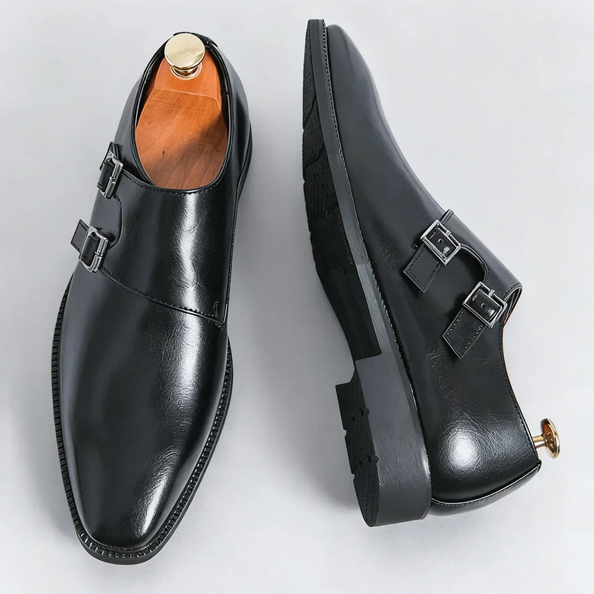 Chaussures homme à double boucle - image 3