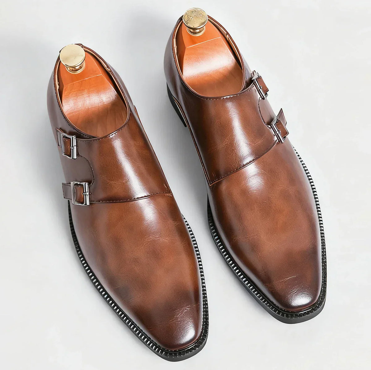 Chaussures homme à double boucle - image 5