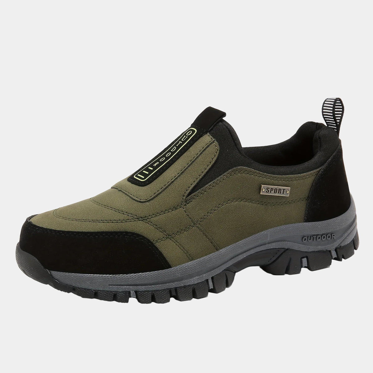 Chaussures homme à enfiler crantées - Vert foncé