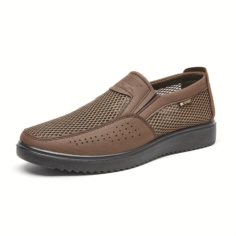 Chaussures homme à enfiler en maille - Marron