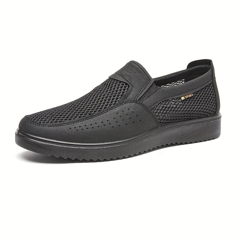 Chaussures homme à enfiler en maille - Noir