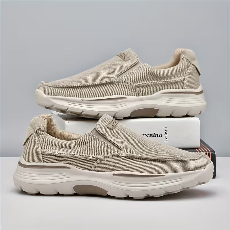 Chaussures homme à enfiler semelle épaisse - Beige