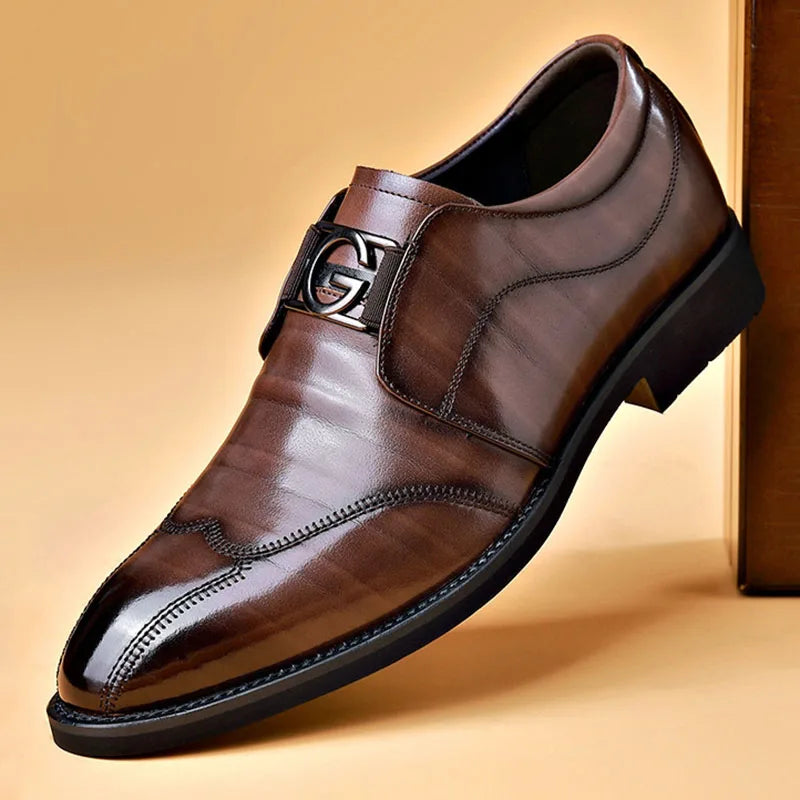 Chaussures homme à lacets bout allongé - image 4