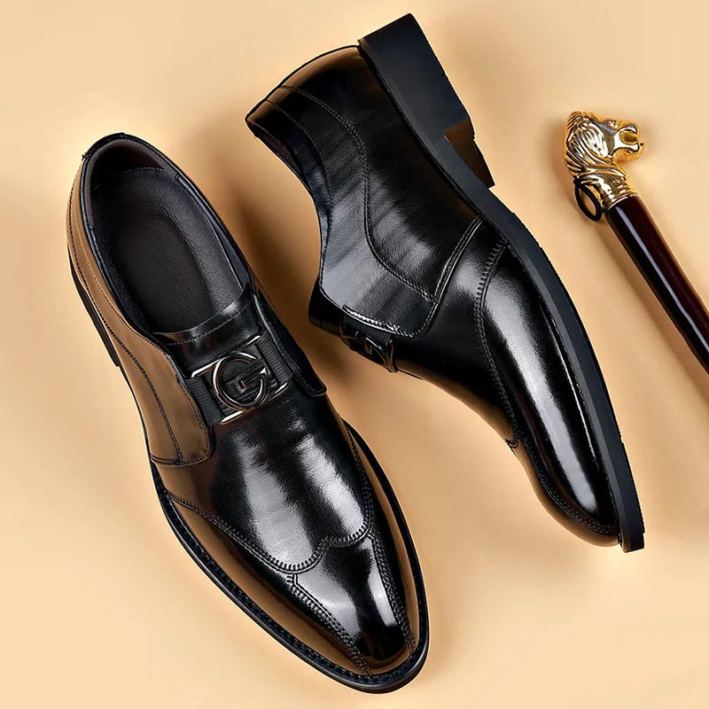 Chaussures homme à lacets bout allongé - image 6