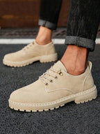 Chaussures homme à lacets crantées - Kaki