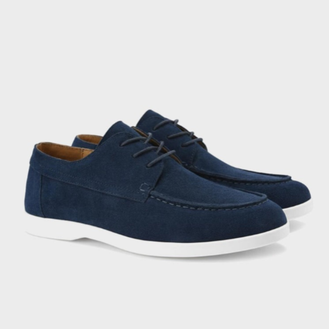 Chaussures homme à lacets et bout mocassin - Bleu
