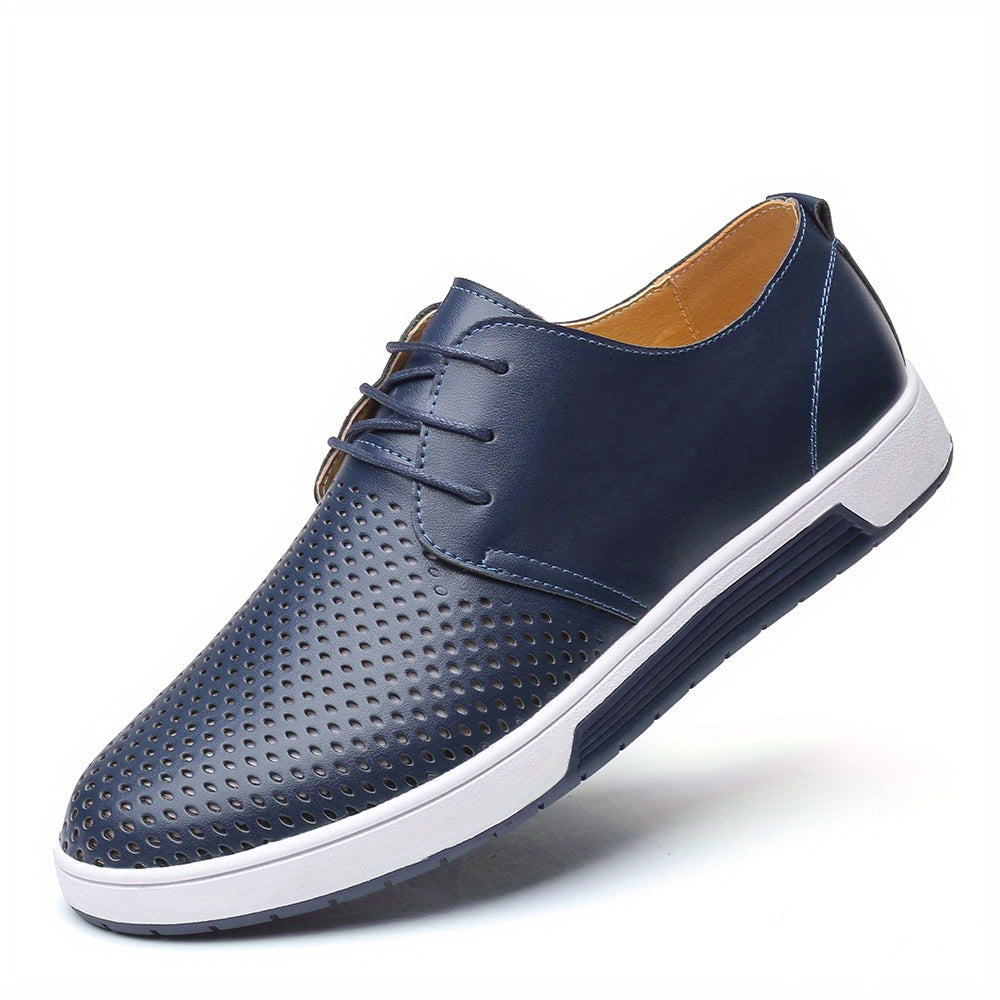 Chaussures homme à lacets perforées - Bleu marine