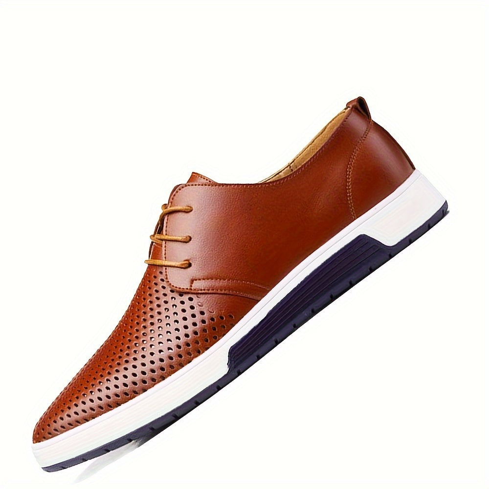 Chaussures homme à lacets perforées - Marron