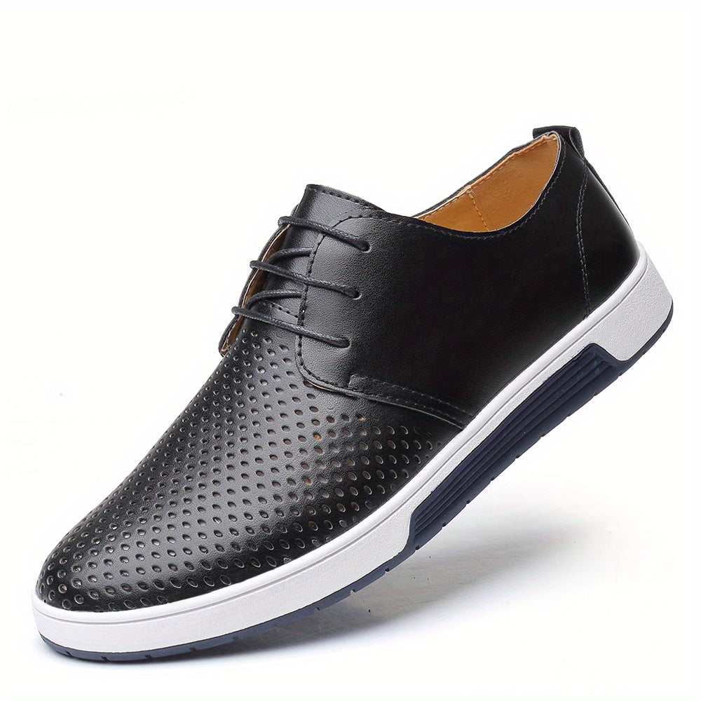 Chaussures homme à lacets perforées - Noir