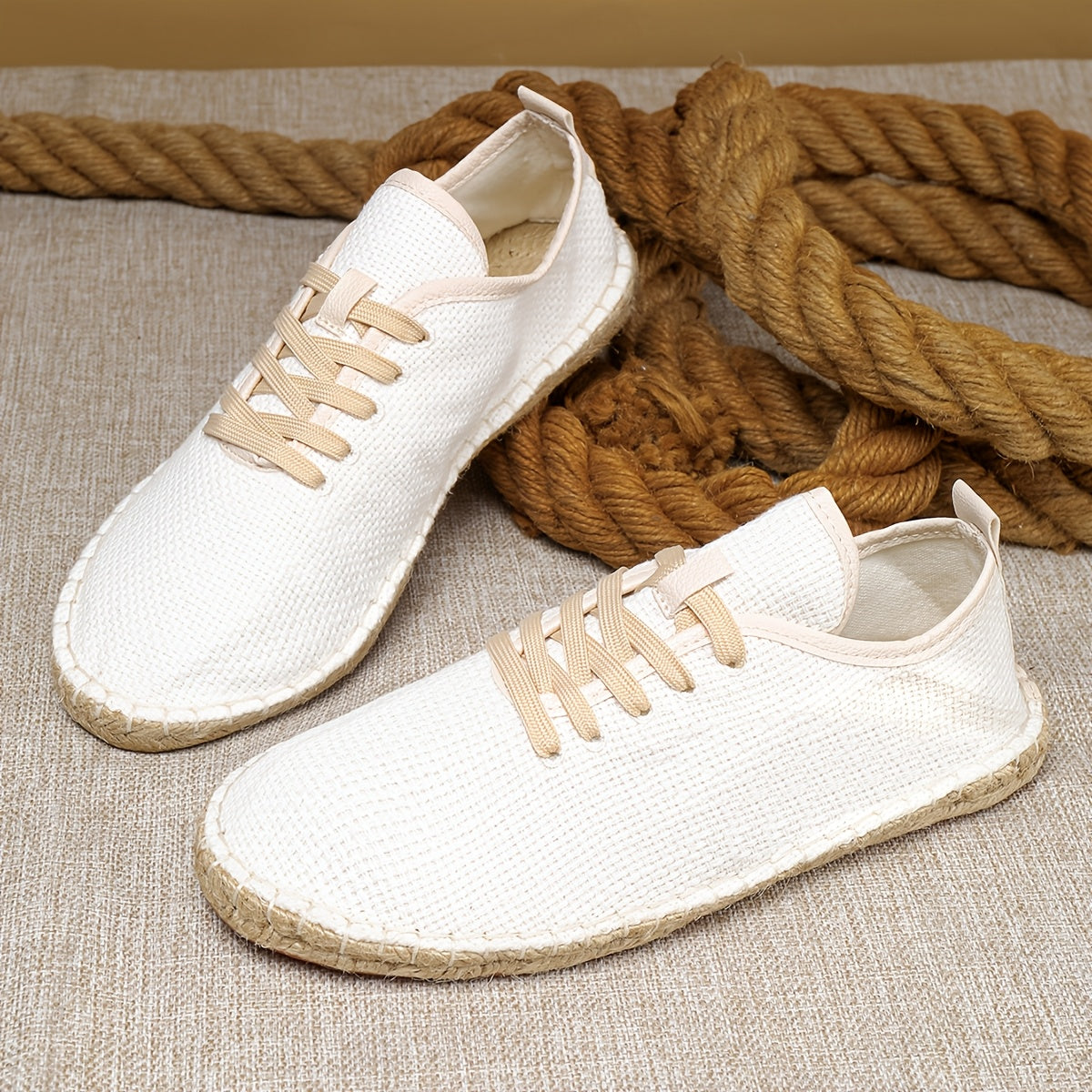 Chaussures homme à lacets tissées - Blanc