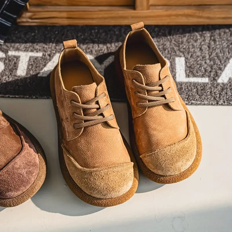 Chaussures Homme en Daim Rétro à Lacets – Style Décontracté Confortable - image 2