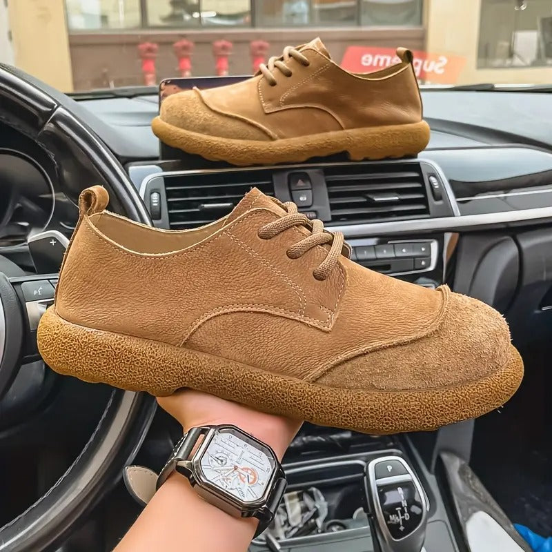 Chaussures Homme en Daim Rétro à Lacets – Style Décontracté Confortable - image 3