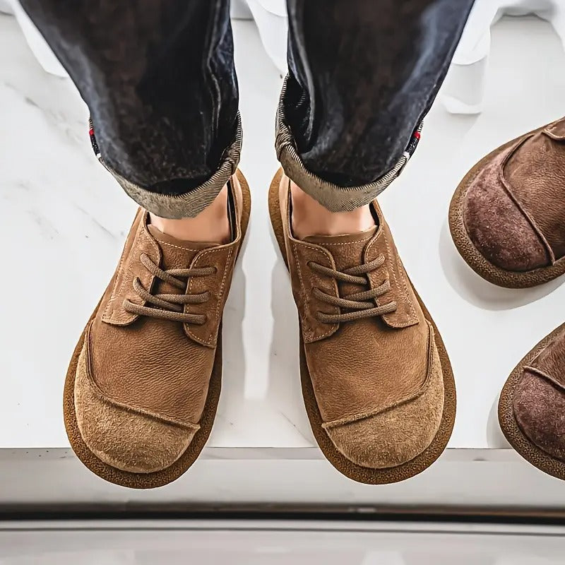 Chaussures Homme en Daim Rétro à Lacets – Style Décontracté Confortable - image 6