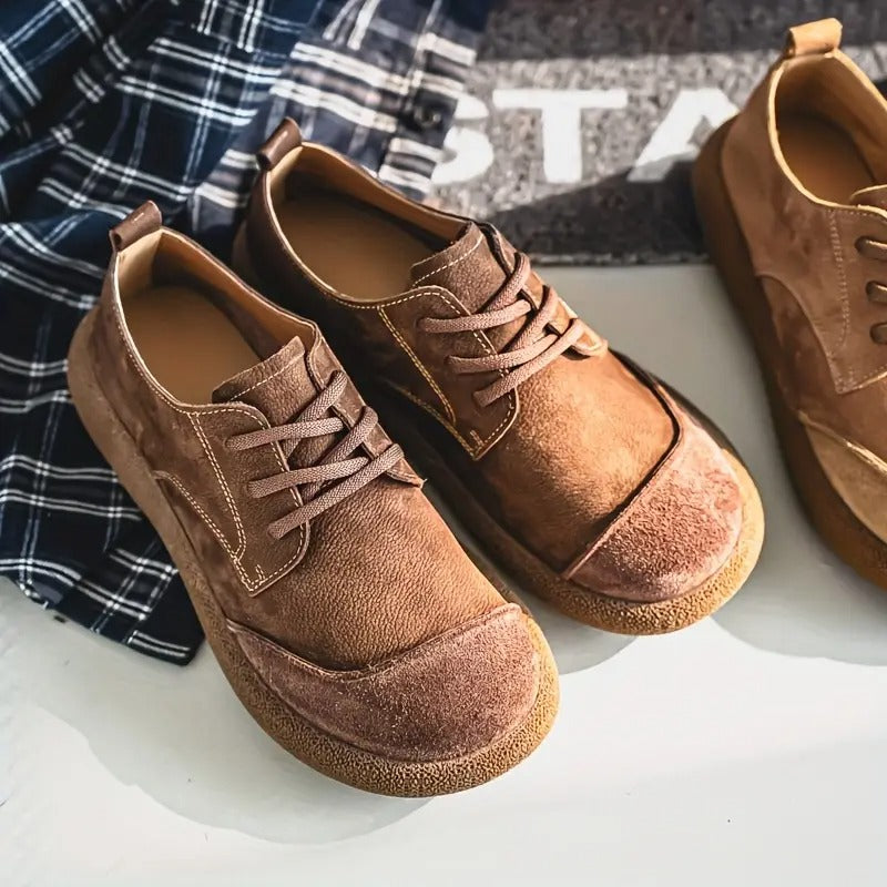 Chaussures Homme en Daim Rétro à Lacets – Style Décontracté Confortable - image 8