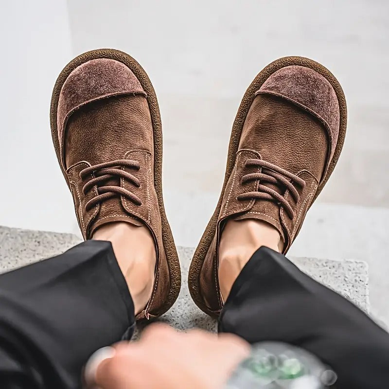 Chaussures Homme en Daim Rétro à Lacets – Style Décontracté Confortable - image 12