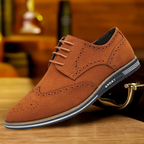 Chaussures Homme Noires En Daim À Lacets Plates - image 6