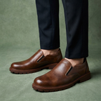 Chaussures homme sans lacets - Marron