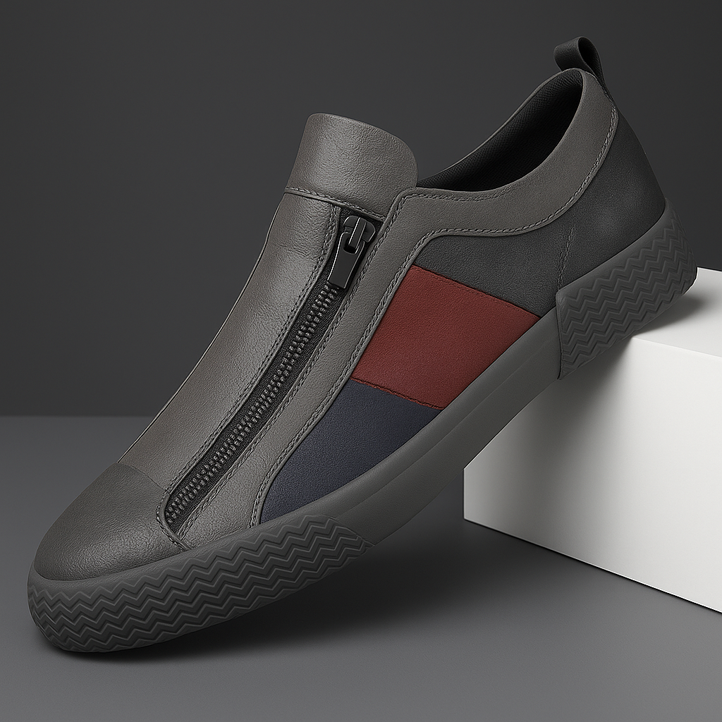 Chaussures homme zippées - Gris