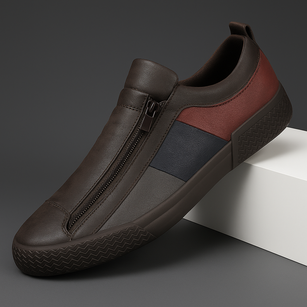 Chaussures homme zippées - Marron