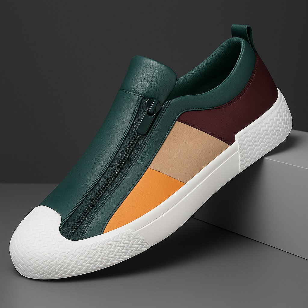Chaussures homme zippées - Vert
