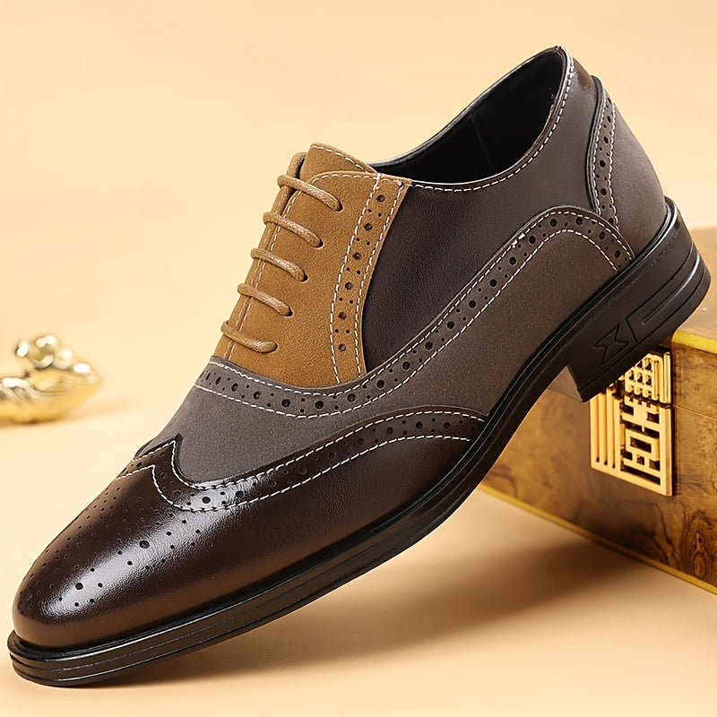 Chaussures richelieu homme bicolores - Kaki