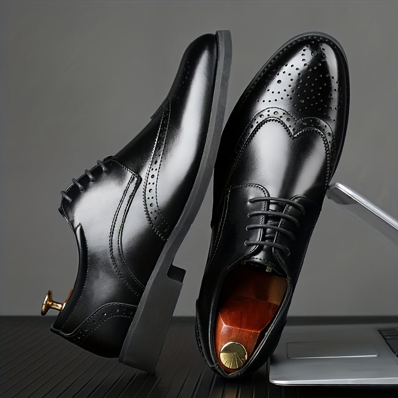 Chaussures richelieu homme perforées - Noir