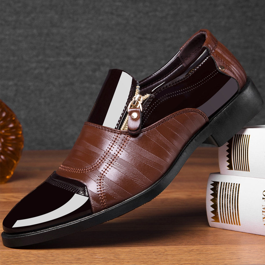 Chaussures ville homme zippées - Marron clair