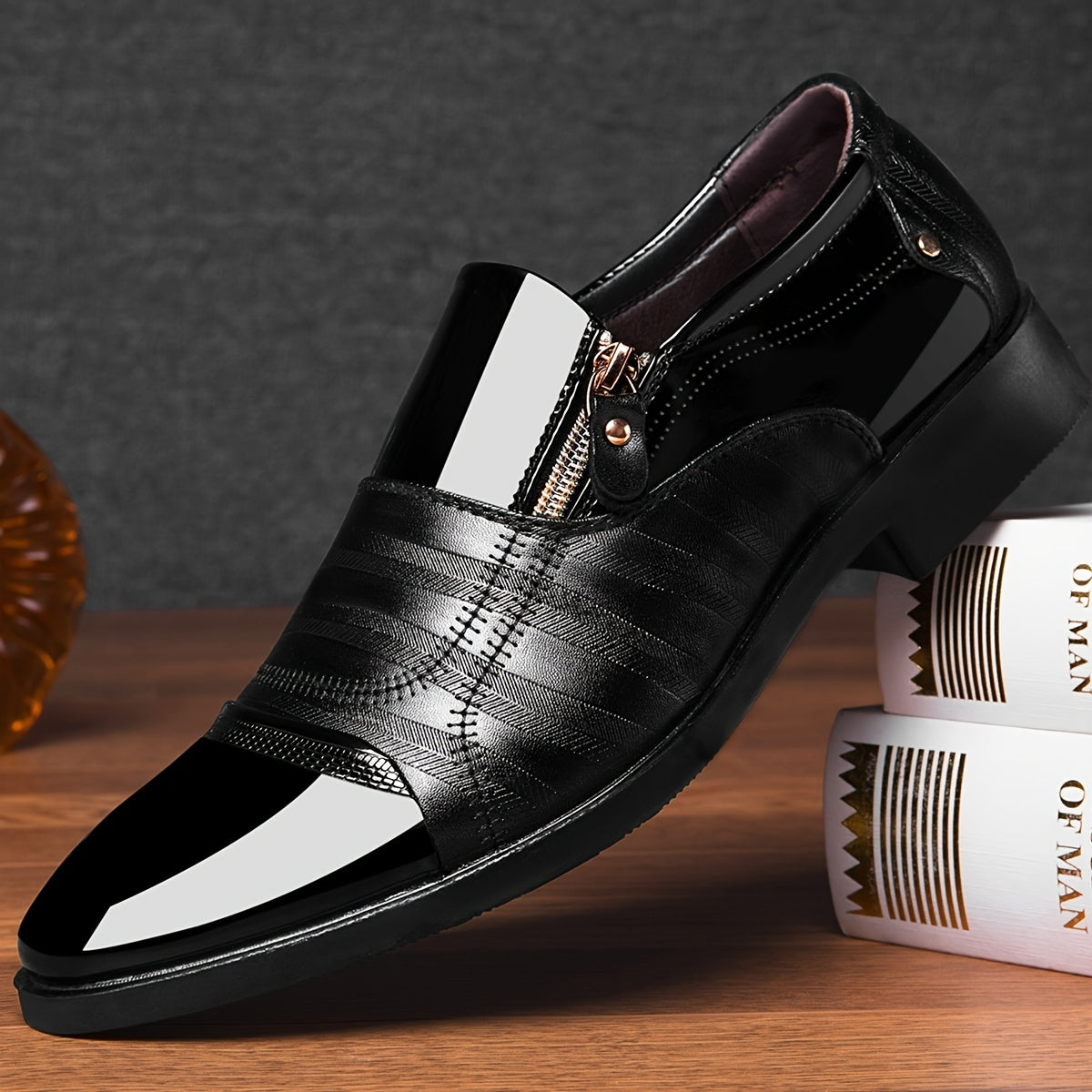 Chaussures ville homme zippées - Noir